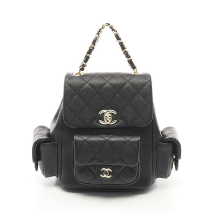 マトラッセ バックパック リュックサック キャビアスキン ブラック ゴールド金具 シャネル バッグ CHANEL
