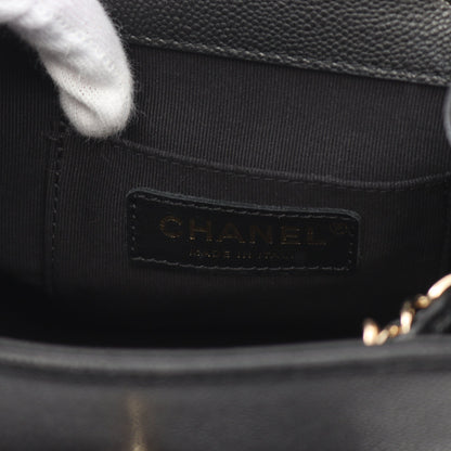 マトラッセ バックパック リュックサック キャビアスキン ブラック ゴールド金具 シャネル バッグ CHANEL