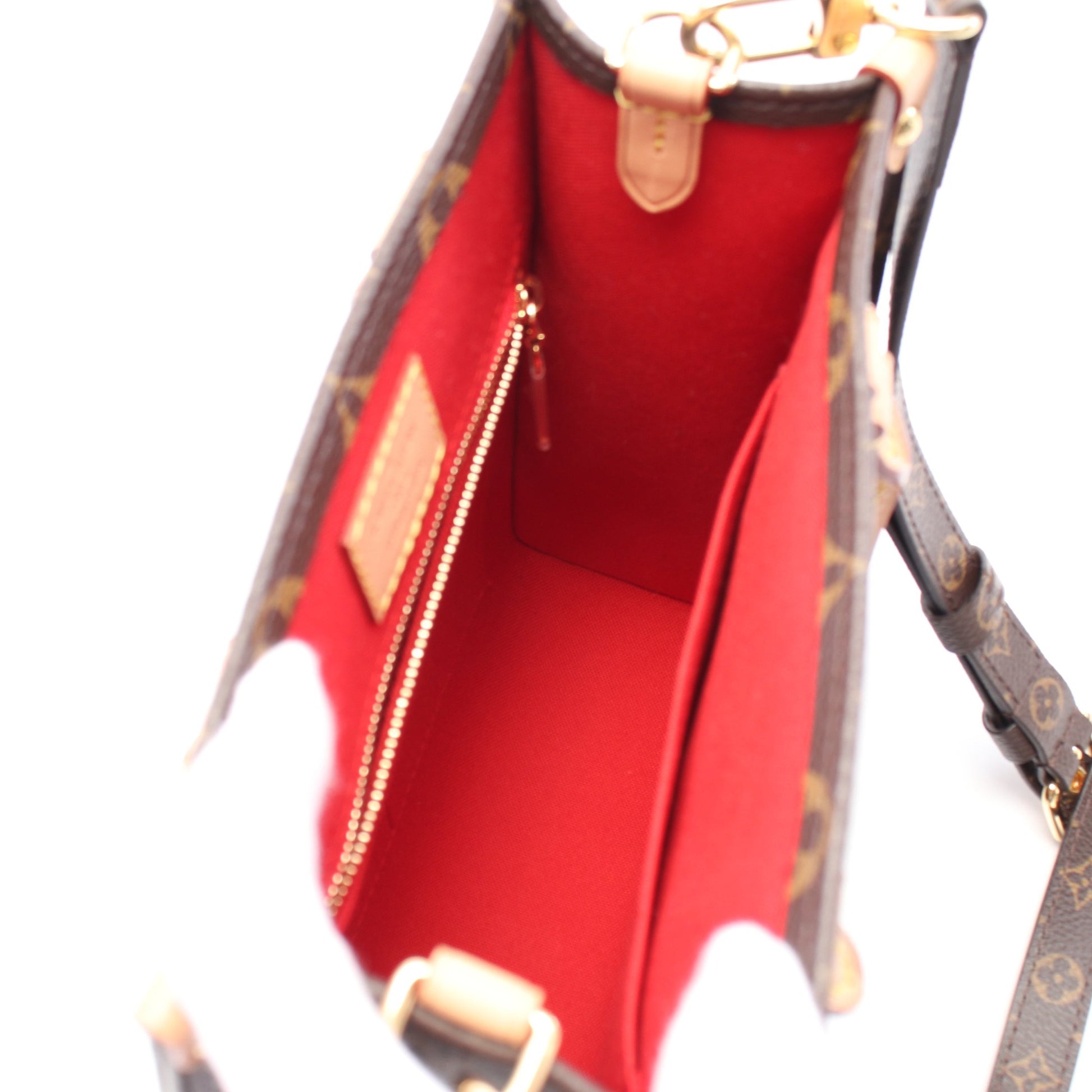 サックプラ BB ハンドバッグ PVC レザー ブラウン 2WAY ルイヴィトン バッグ LOUIS VUITTON