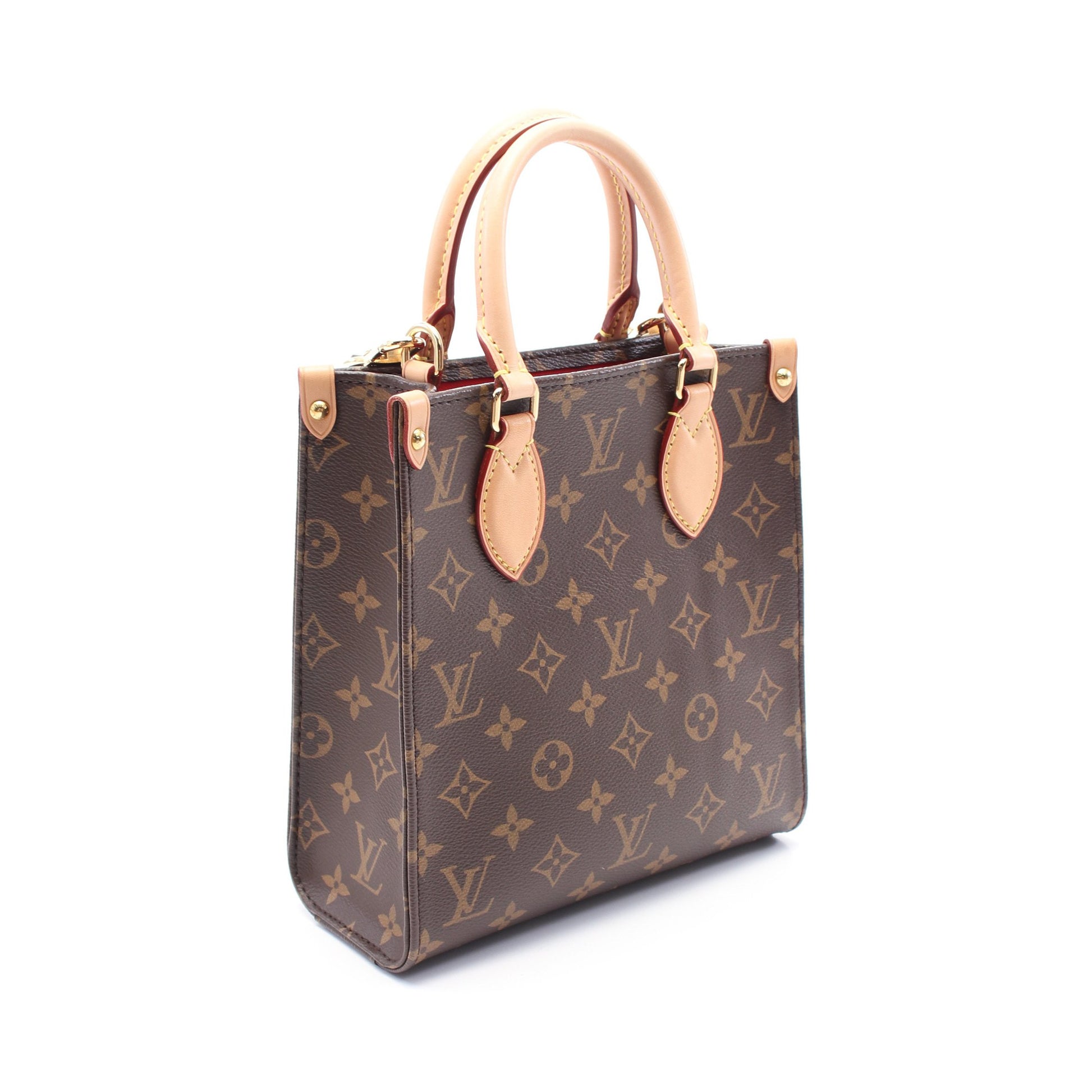 サックプラ BB ハンドバッグ PVC レザー ブラウン 2WAY ルイヴィトン バッグ LOUIS VUITTON