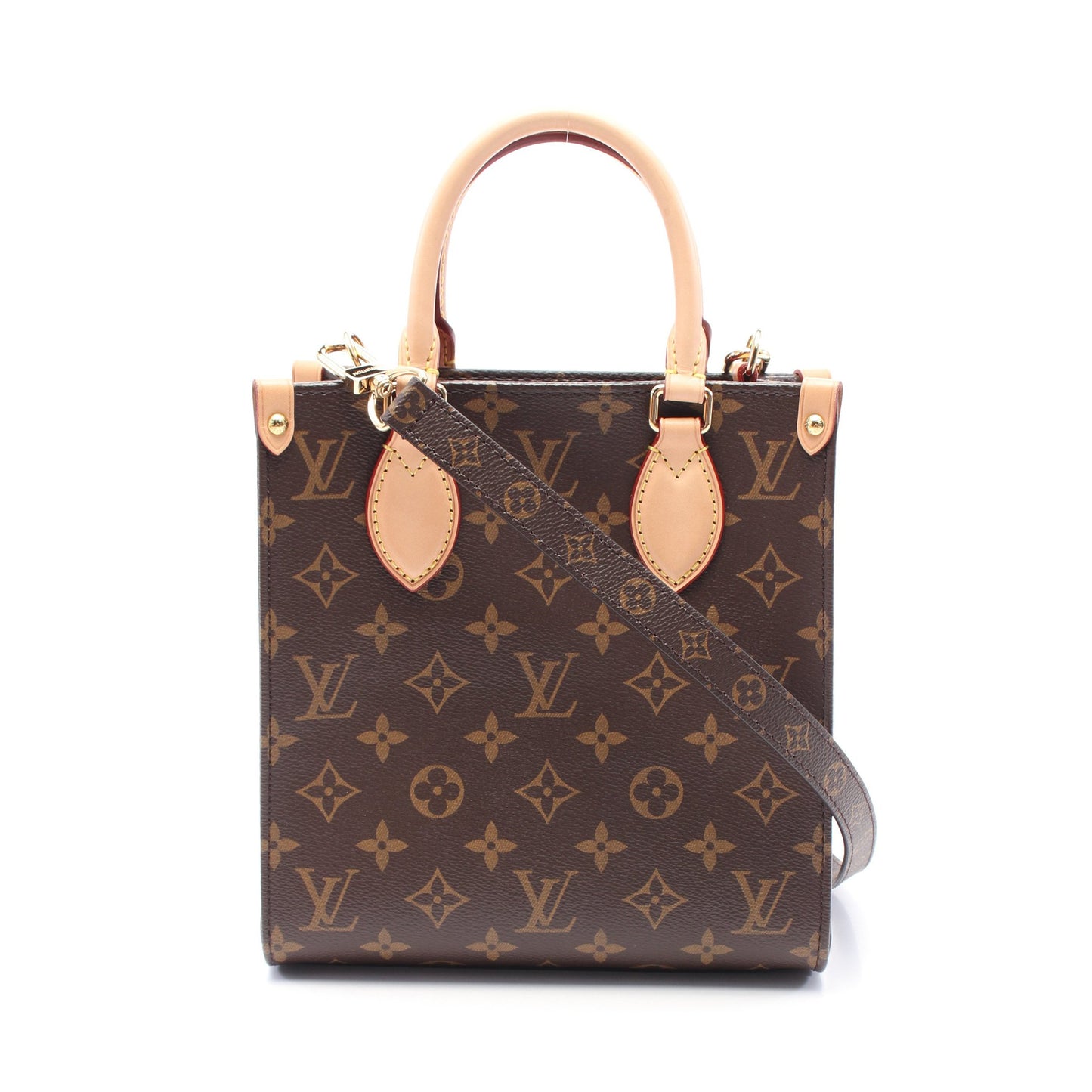 サックプラ BB ハンドバッグ PVC レザー ブラウン 2WAY ルイヴィトン バッグ LOUIS VUITTON
