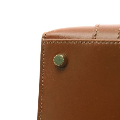 ドラッグ37 コニャック ハンドバッグ ボックスカーフ ブラウン ゴールド金具 □E刻印 エルメス バッグ HERMES