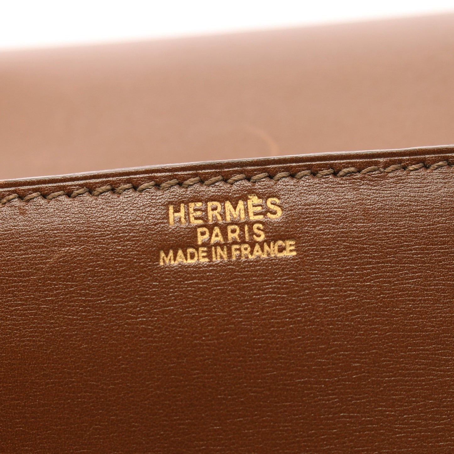 ドラッグ37 コニャック ハンドバッグ ボックスカーフ ブラウン ゴールド金具 □E刻印 エルメス バッグ HERMES
