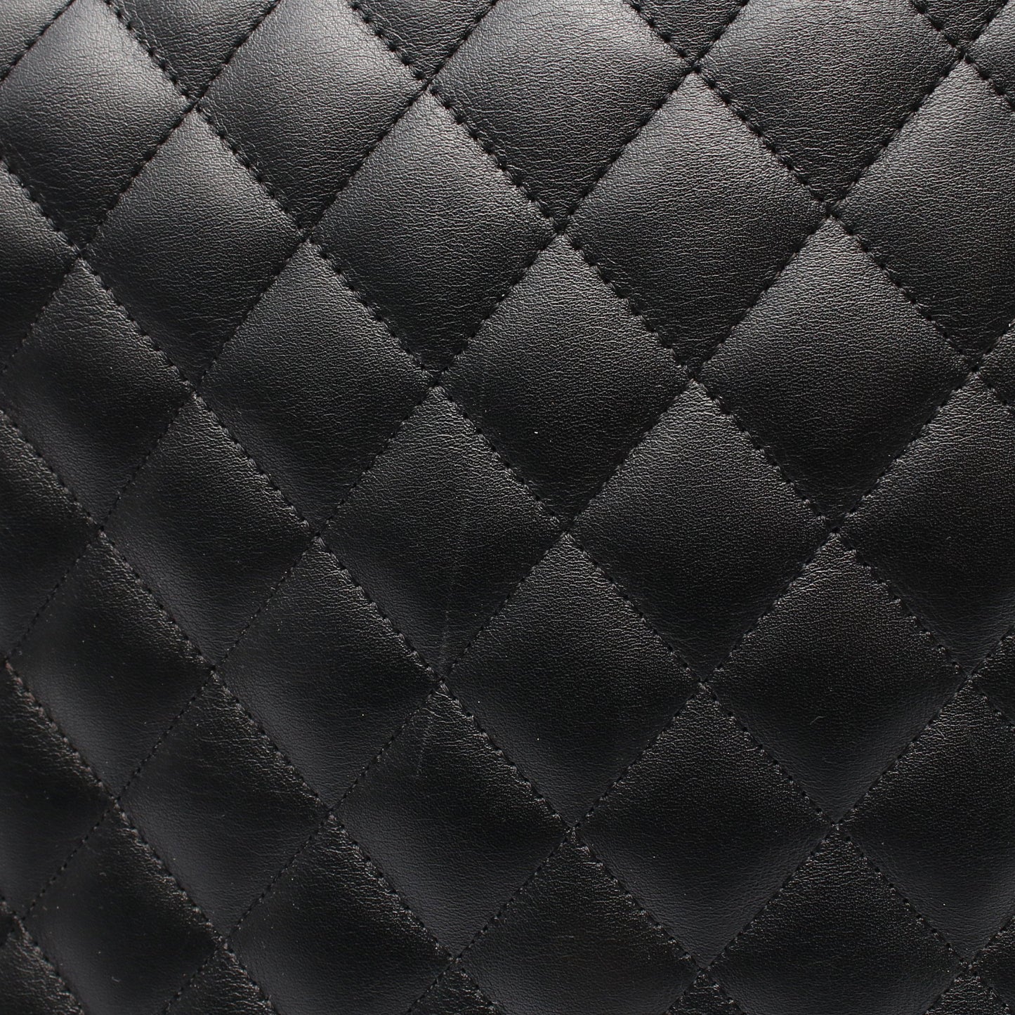 カンボンライン ボストンバッグ ハンドバッグ レザー ブラック グレー シルバー金具 シャネル バッグ CHANEL