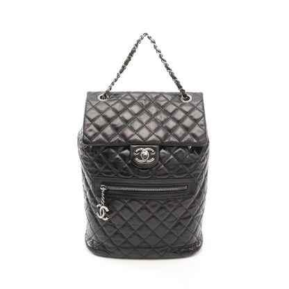 マトラッセ バックパック リュックサック エイジドカーフスキン ブラック アンティークシルバー金具 シャネル バッグ CHANEL