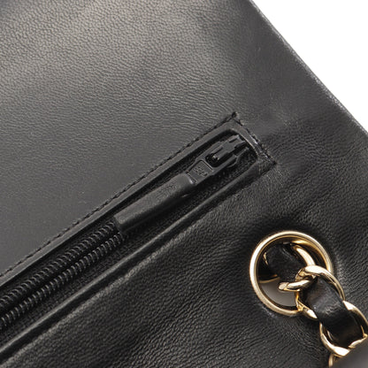 マトラッセ Wフラップ Wチェーンショルダーバッグ ラムスキン ブラック ゴールド金具 シャネル バッグ CHANEL