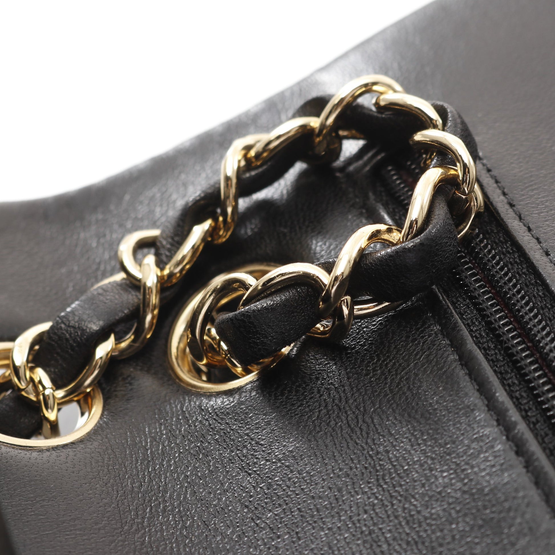 マトラッセ Wフラップ Wチェーンショルダーバッグ ラムスキン ブラック ゴールド金具 シャネル バッグ CHANEL