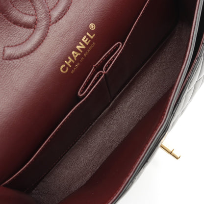 マトラッセ Wフラップ Wチェーンショルダーバッグ ラムスキン ブラック ゴールド金具 シャネル バッグ CHANEL