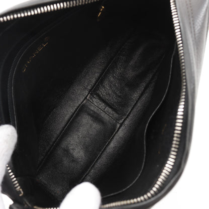 ココマーク チェーンショルダーバッグ キャビアスキン ブラック ゴールド金具 ヴィンテージ シャネル バッグ CHANEL
