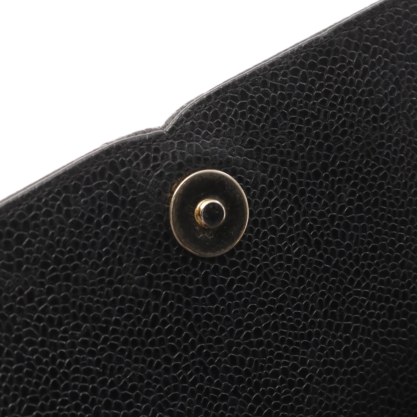 ココマーク チェーンショルダーバッグ キャビアスキン ブラック ゴールド金具 ヴィンテージ シャネル バッグ CHANEL