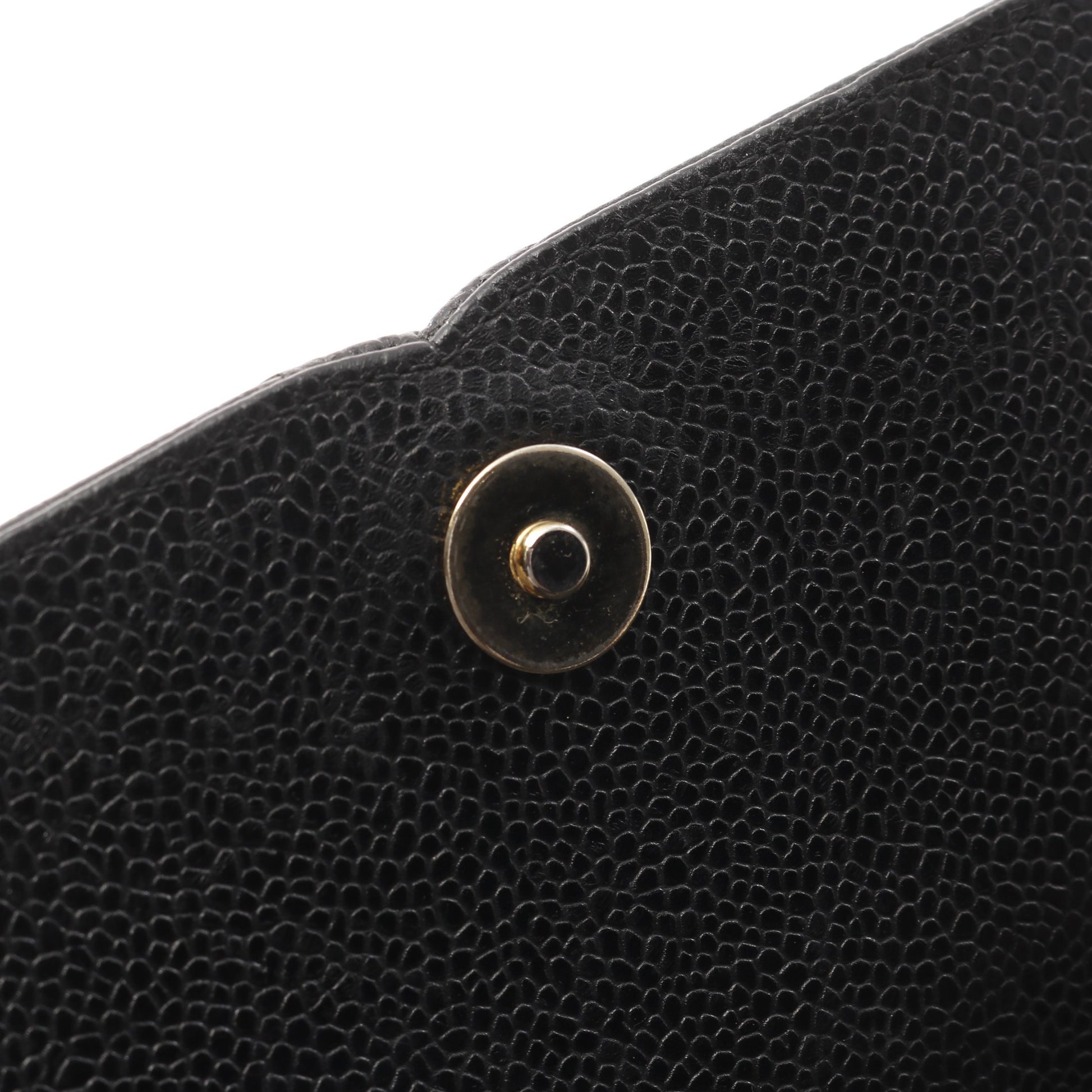 ココマーク チェーンショルダーバッグ キャビアスキン ブラック ゴールド金具 ヴィンテージ シャネル バッグ CHANEL