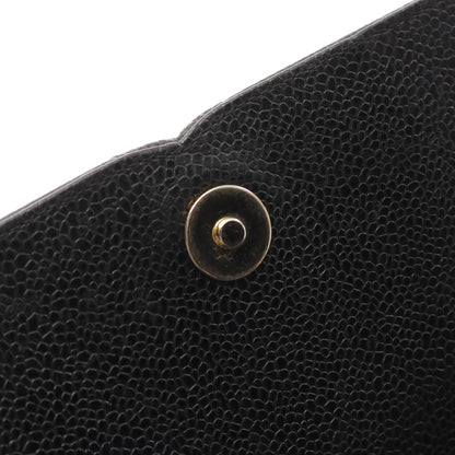 ココマーク チェーンショルダーバッグ キャビアスキン ブラック ゴールド金具 ヴィンテージ シャネル バッグ CHANEL