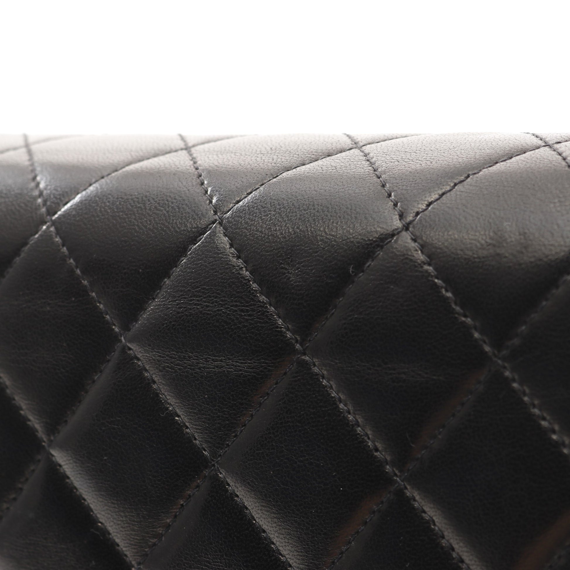 マトラッセ チェーンショルダーバッグ ラムスキン ブラック ゴールド金具 プッシュロック シャネル バッグ CHANEL