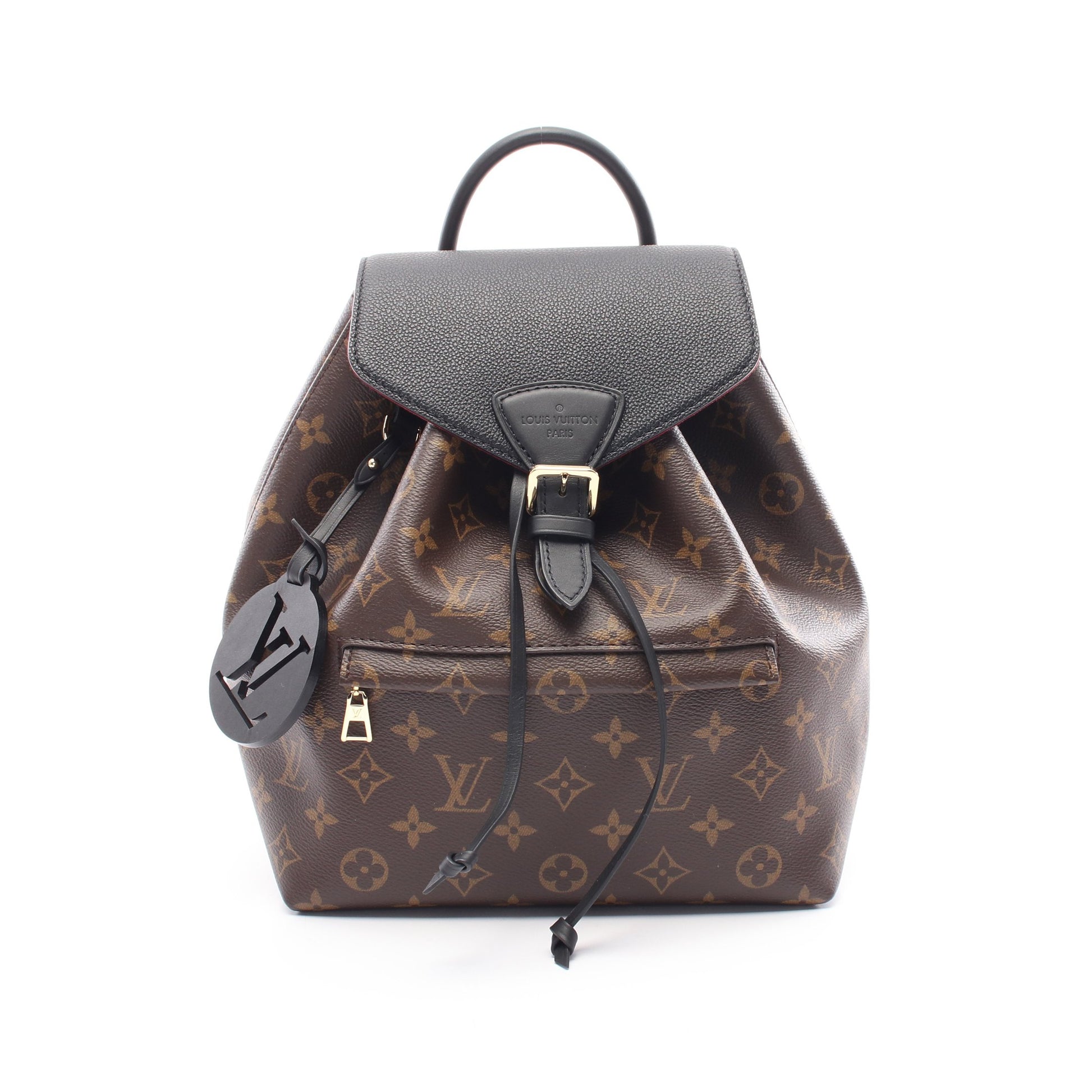 モンスリ NM PM モノグラム バックパック リュックサック PVC レザー ブラウン ブラック ルイヴィトン バッグ LOUIS VUITTON