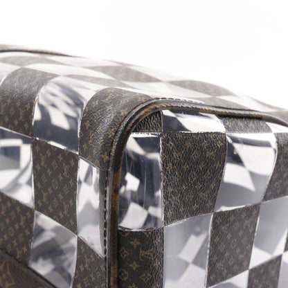キーポル バンドリエール50 モノグラムチェス ボストンバッグ PVC ブラウン クリア 2WAY ルイヴィトン バッグ LOUIS VUITTON