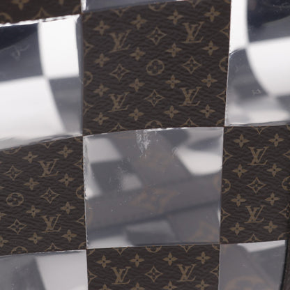 キーポル バンドリエール50 モノグラムチェス ボストンバッグ PVC ブラウン クリア 2WAY ルイヴィトン バッグ LOUIS VUITTON
