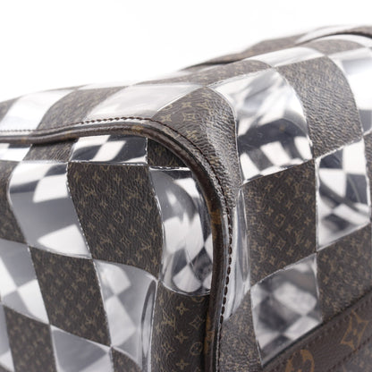 キーポル バンドリエール50 モノグラムチェス ボストンバッグ PVC ブラウン クリア 2WAY ルイヴィトン バッグ LOUIS VUITTON