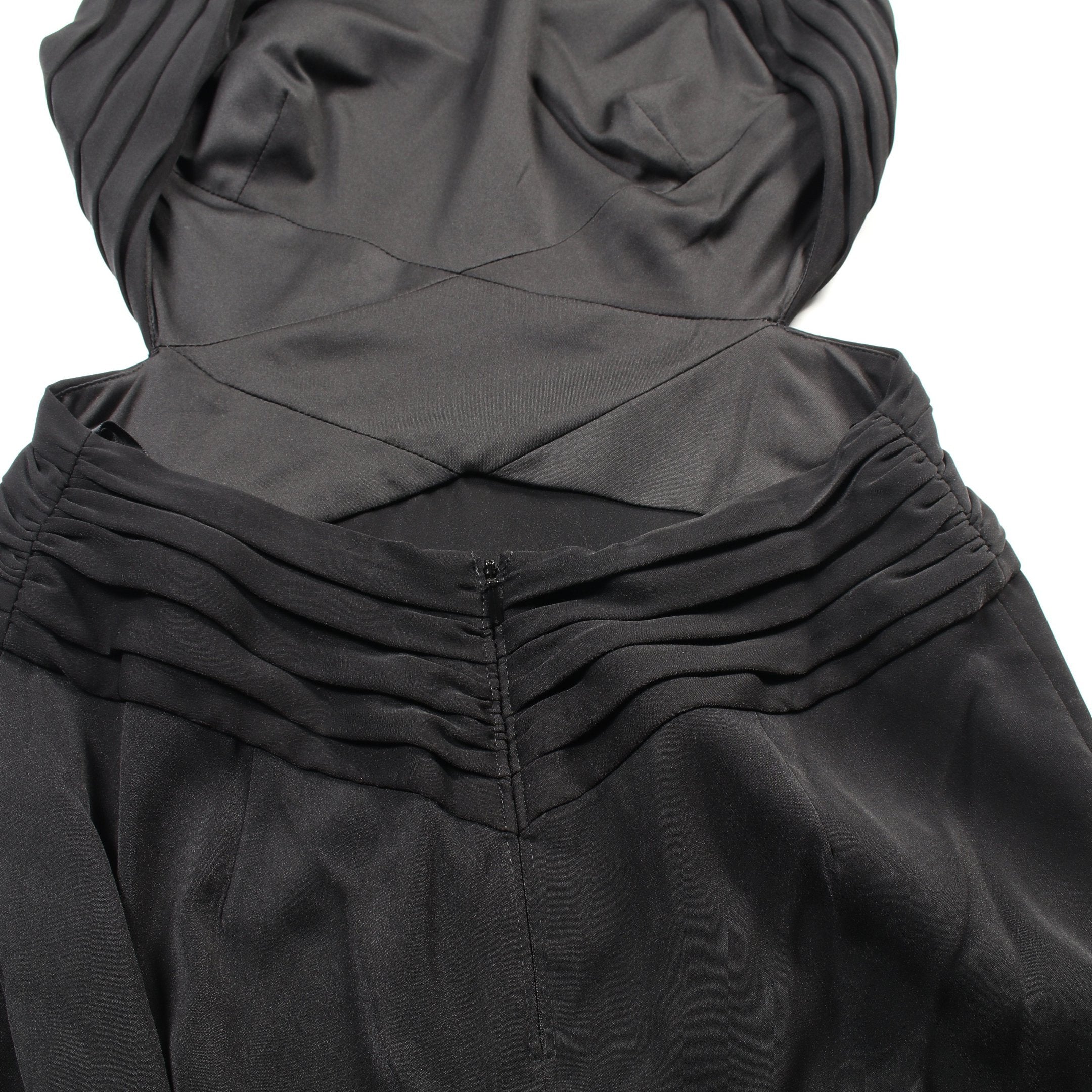 オープンバック ドレスワンピース ホルターネック ノースリーブ