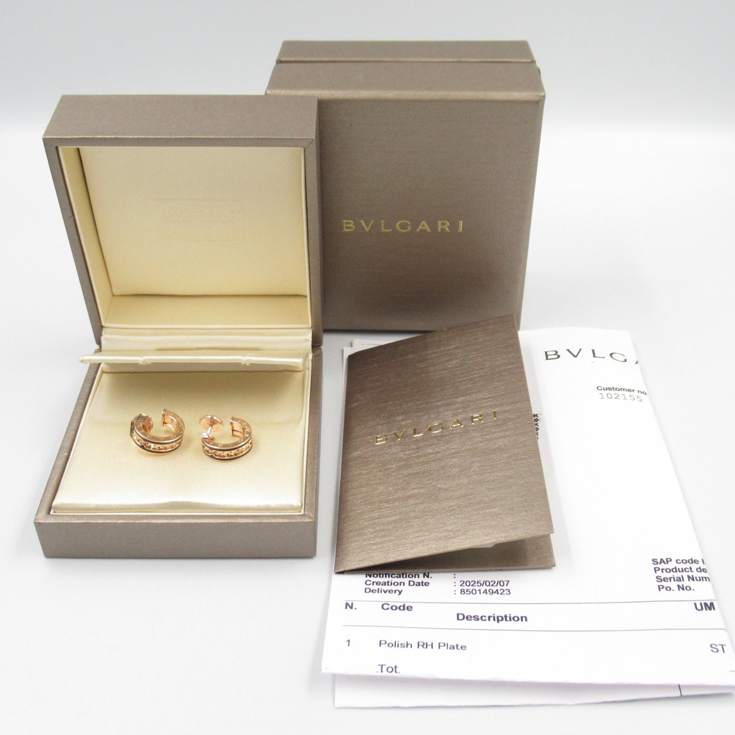 B-zero1 ビーゼロワン ピアス ピアス K18PG（ピンクゴールド） ゴールド ブルガリ アクセサリー BVLGARI