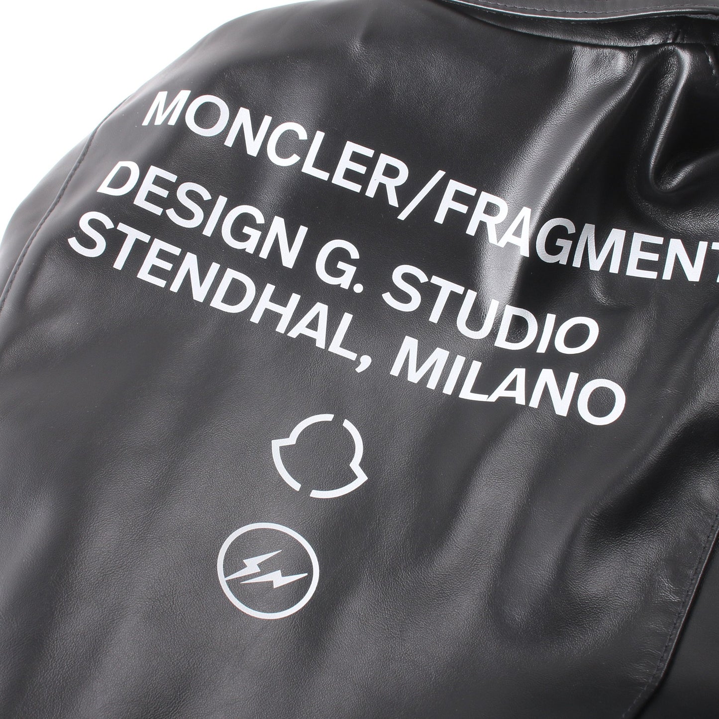 GENIUS 7 FRAGMENT HIROSHI FUJIWARA × Lewis Leathers DWAYNE レザージャケット ライダースジャケット レザー ブラック モンクレール アウター MONCLER