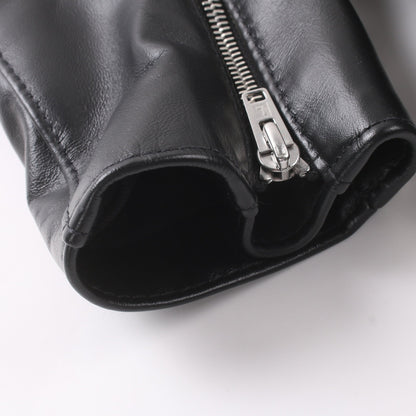 GENIUS 7 FRAGMENT HIROSHI FUJIWARA × Lewis Leathers DWAYNE レザージャケット ライダースジャケット レザー ブラック モンクレール アウター MONCLER