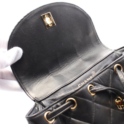 マトラッセ バックパック リュックサック ラムスキン ブラック ゴールド金具 シャネル バッグ CHANEL