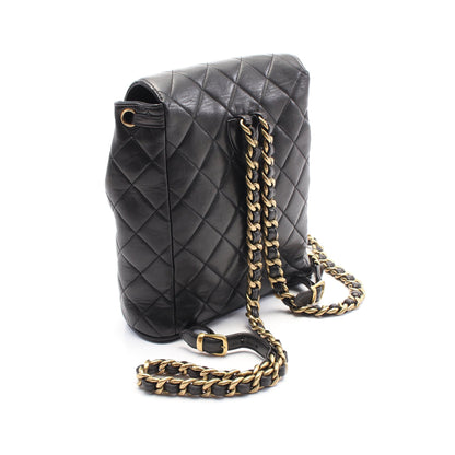 マトラッセ バックパック リュックサック ラムスキン ブラック ゴールド金具 シャネル バッグ CHANEL