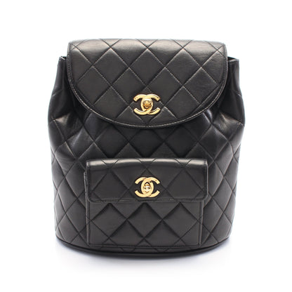 マトラッセ バックパック リュックサック ラムスキン ブラック ゴールド金具 シャネル バッグ CHANEL