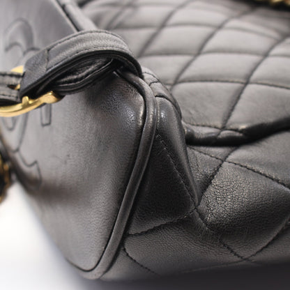 マトラッセ バックパック リュックサック ラムスキン ブラック ゴールド金具 シャネル バッグ CHANEL