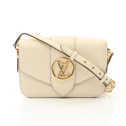 LV PONT 9 LVポンヌフ クレーム ショルダーバッグ レザー アイボリー ルイヴィトン バッグ LOUIS VUITTON