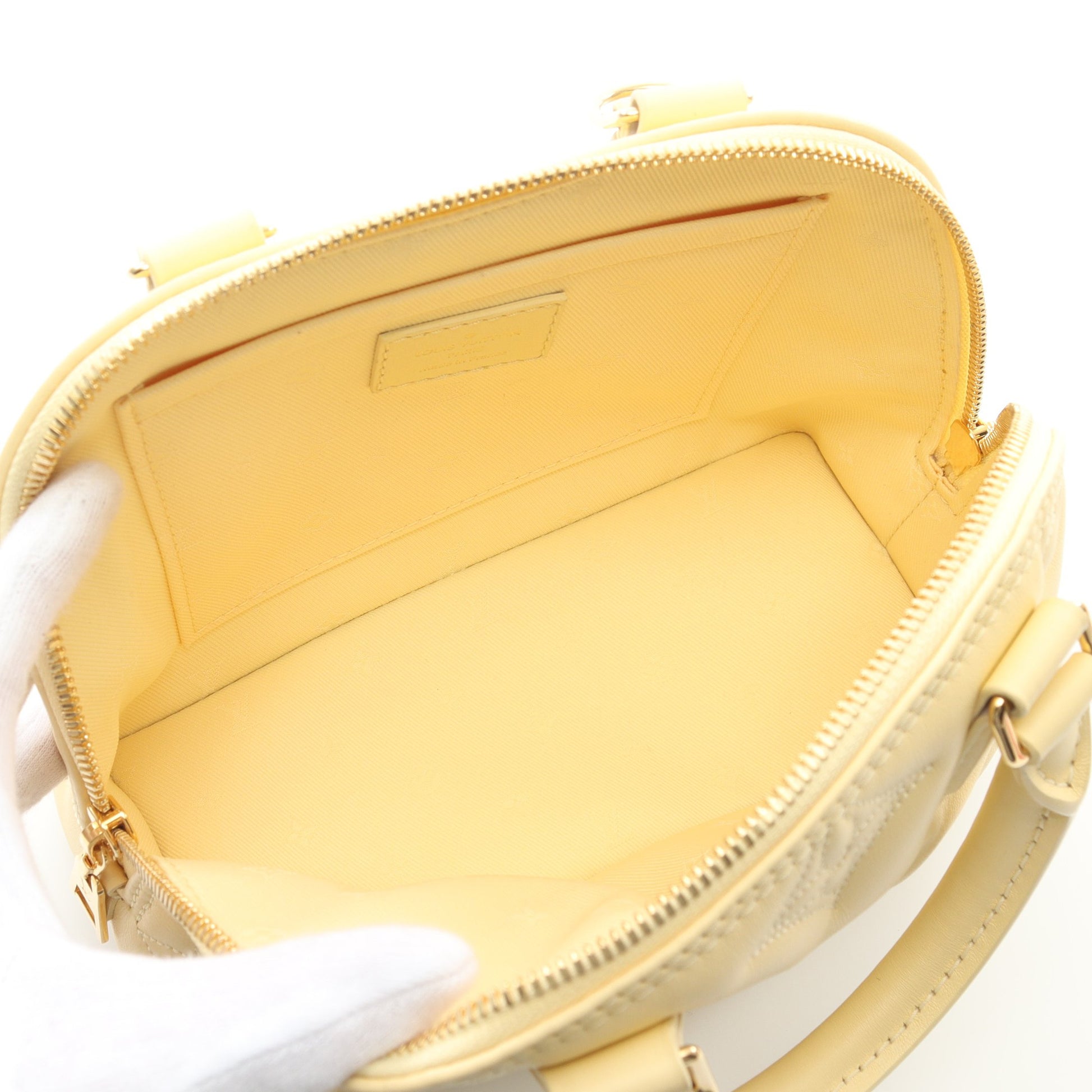 アルマBB ソフト バブルグラム バナナ ハンドバッグ レザー ライトイエロー 2WAY ルイヴィトン バッグ LOUIS VUITTON