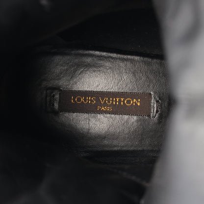 カレッジライン アンクル ブーツ スエード ファブリック ブラック ウェッジソール ルイヴィトン シューズ LOUIS VUITTON