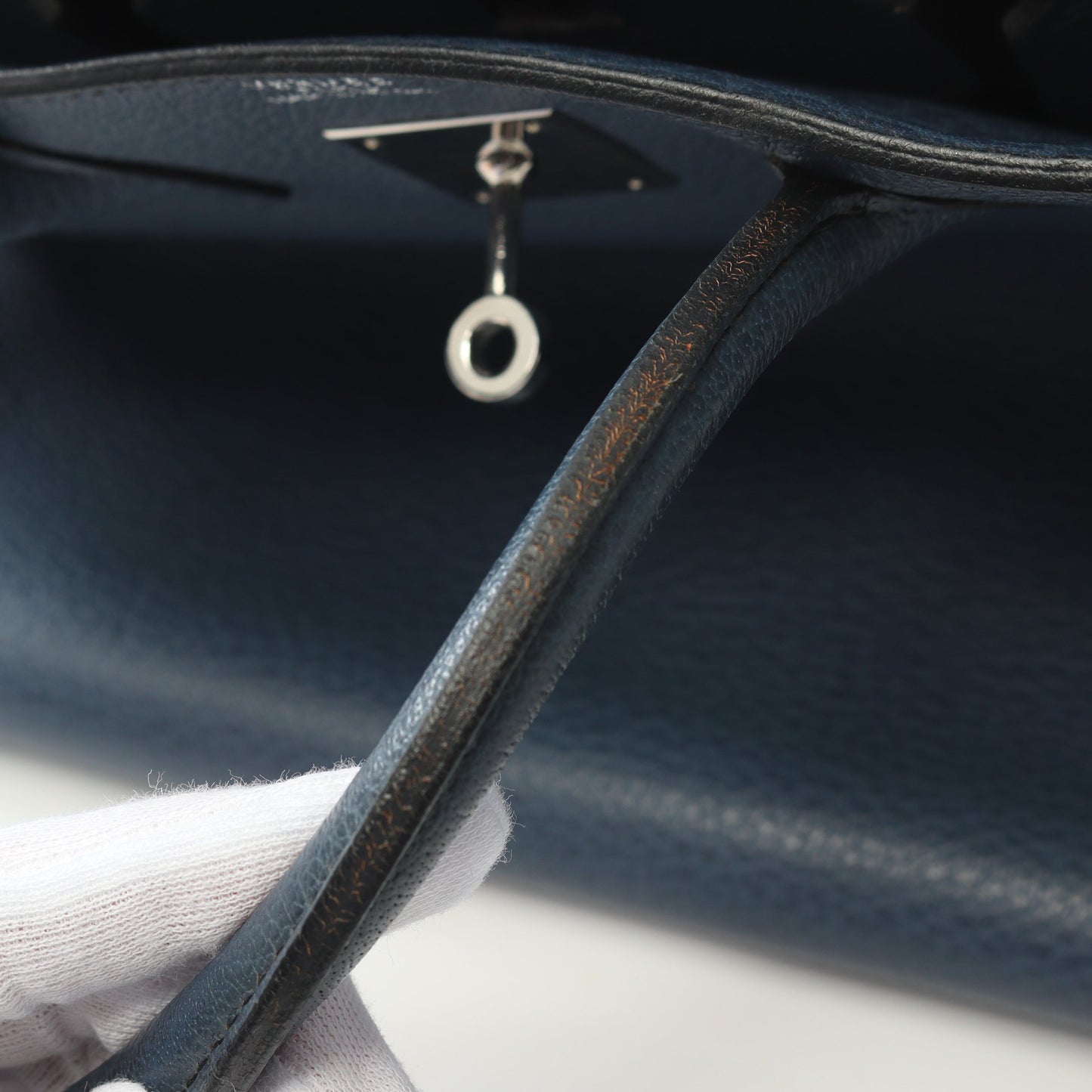 バーキン35 ハンドバッグ トゴ ブルー シルバー金具 □I刻印 エルメス バッグ HERMES