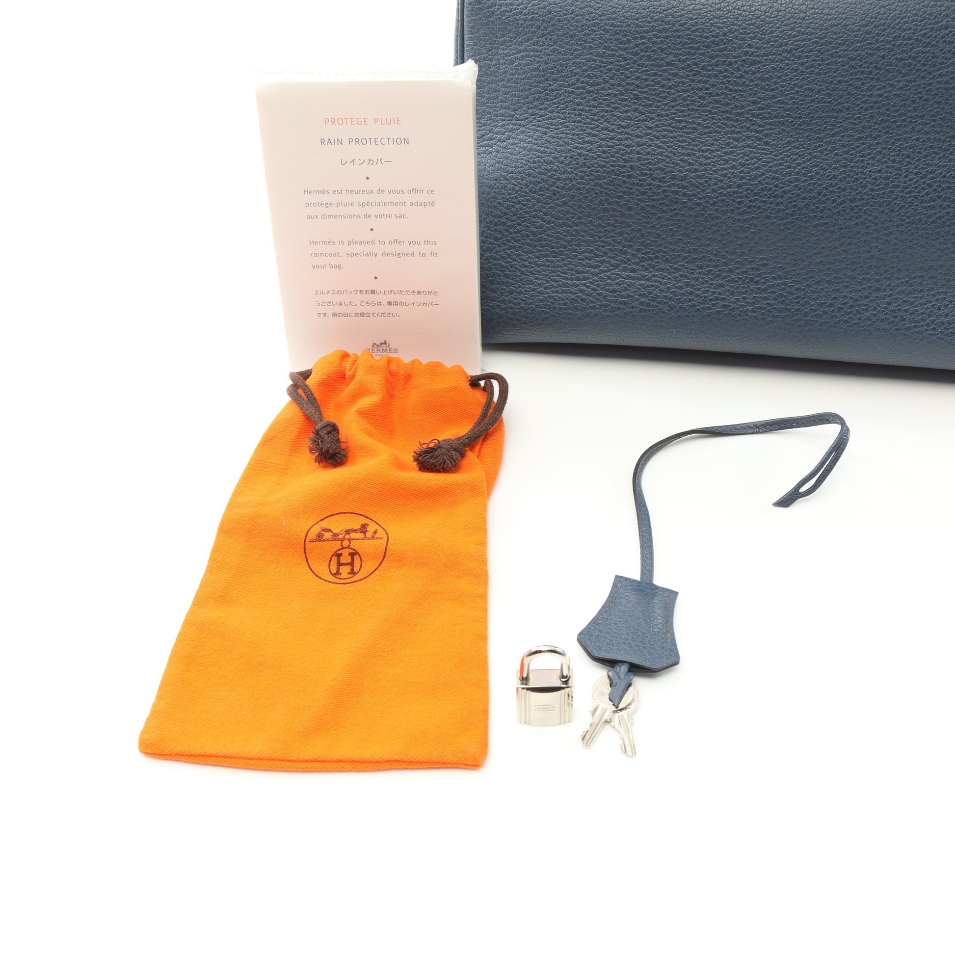 バーキン35 ハンドバッグ トゴ ブルー シルバー金具 □I刻印 エルメス バッグ HERMES