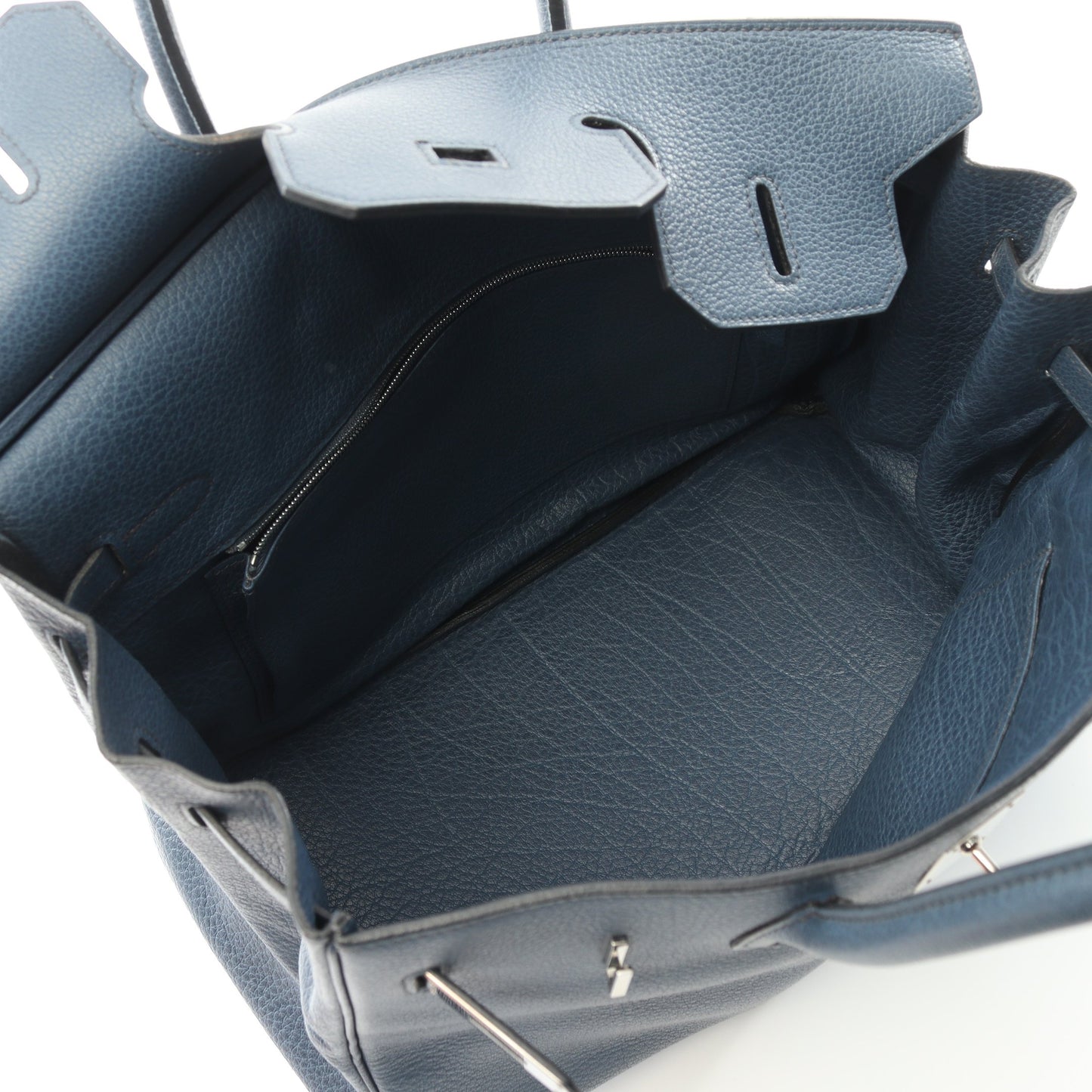 バーキン35 ハンドバッグ トゴ ブルー シルバー金具 □I刻印 エルメス バッグ HERMES