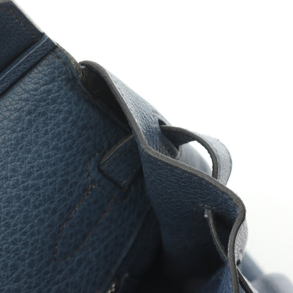 バーキン35 ハンドバッグ トゴ ブルー シルバー金具 □I刻印 エルメス バッグ HERMES