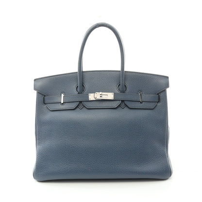 バーキン35 ハンドバッグ トゴ ブルー シルバー金具 □I刻印 エルメス バッグ HERMES