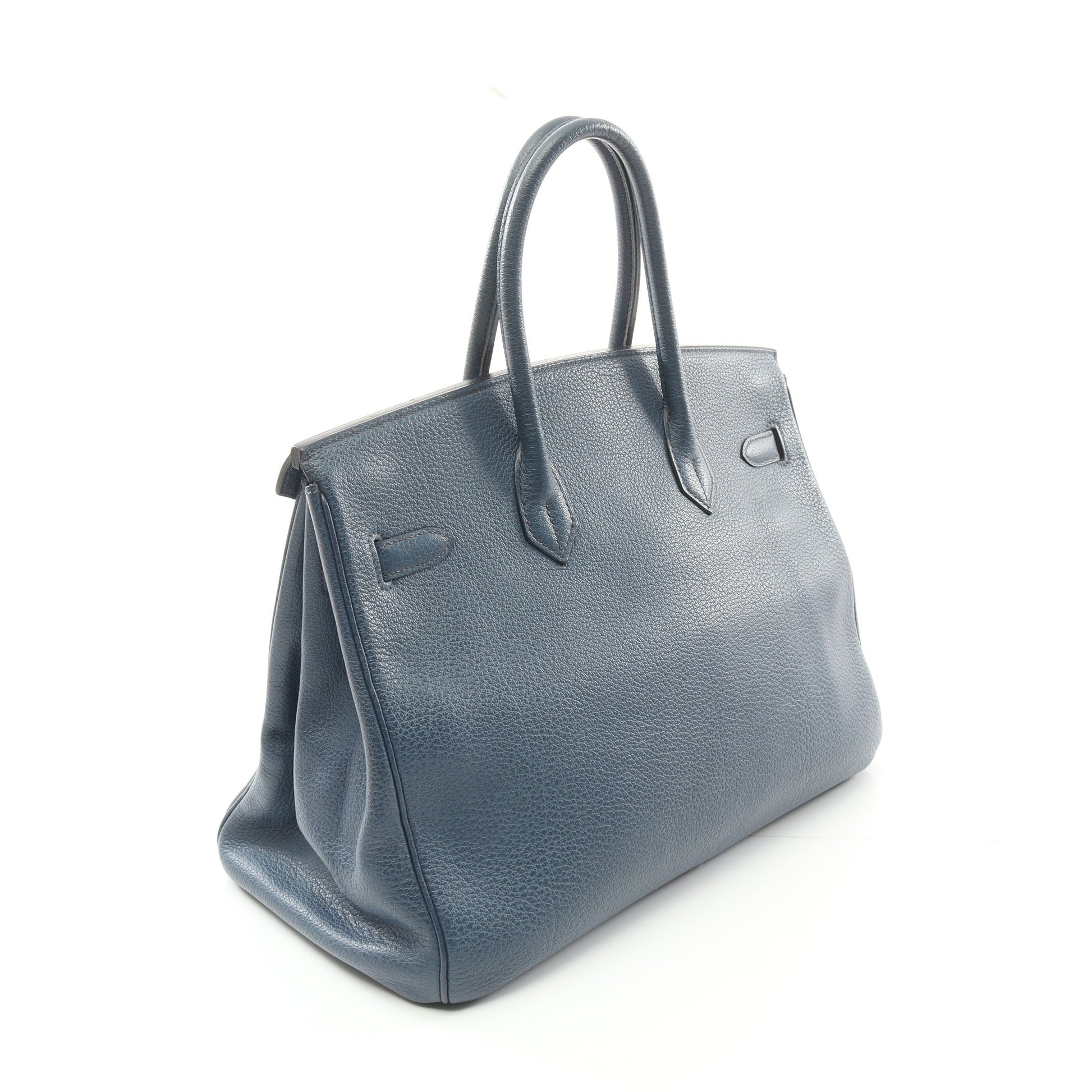 バーキン35 ハンドバッグ トゴ ブルー シルバー金具 □I刻印 エルメス バッグ HERMES