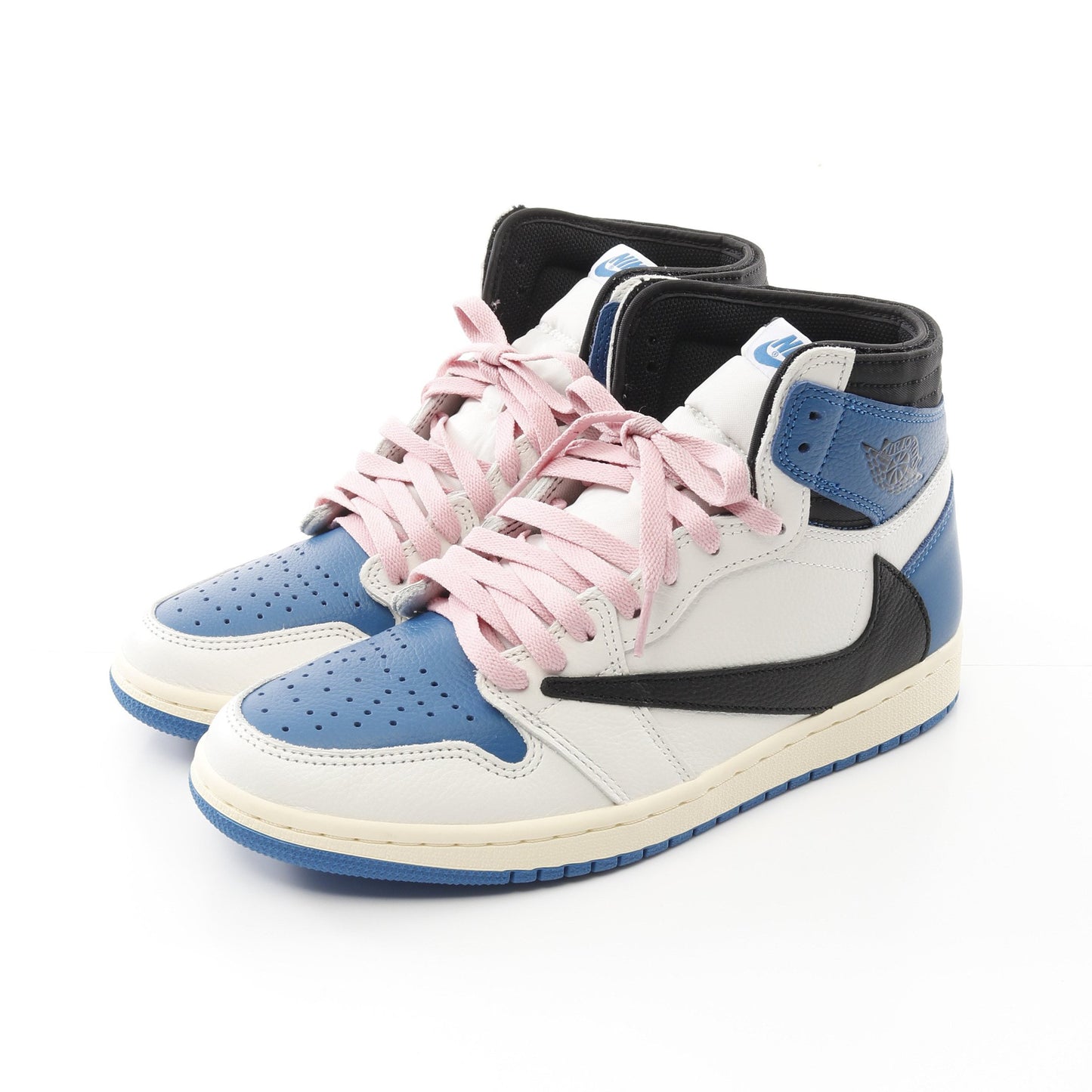 NIKE × FRAGMENT TRAVIS SCOTT Air Jordan 1 Retro High スニーカー レザー ブルー ホワイト ブラック ナイキ シューズ NIKE