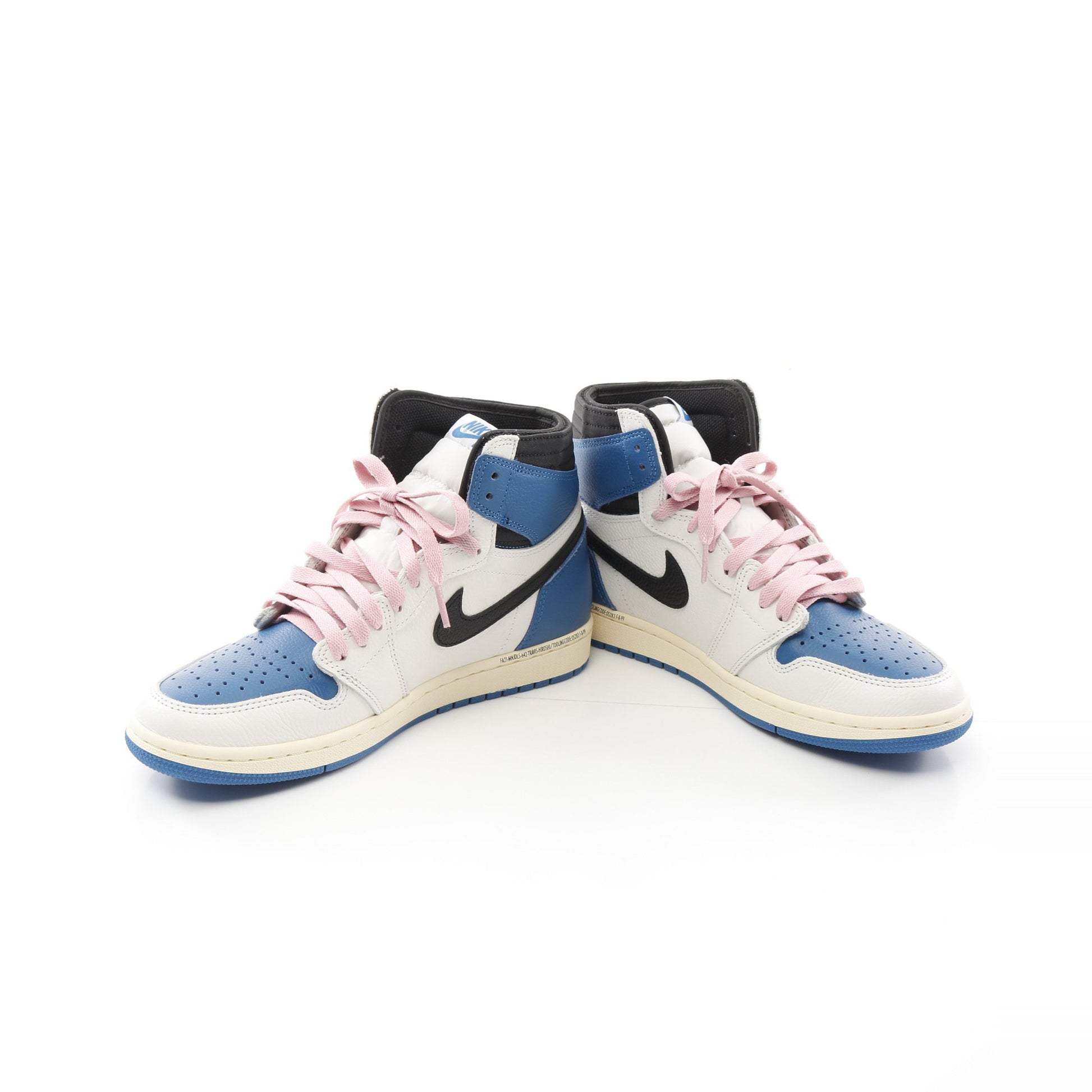 NIKE × FRAGMENT TRAVIS SCOTT Air Jordan 1 Retro High スニーカー レザー ブルー ホワイト ブラック ナイキ シューズ NIKE