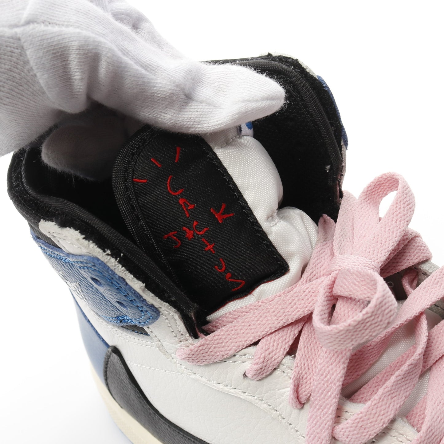 NIKE × FRAGMENT TRAVIS SCOTT Air Jordan 1 Retro High スニーカー レザー ブルー ホワイト ブラック ナイキ シューズ NIKE