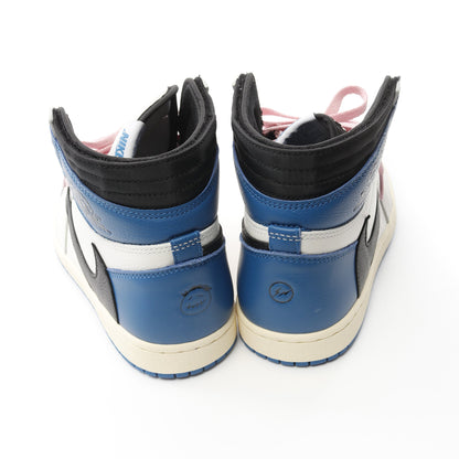 NIKE × FRAGMENT TRAVIS SCOTT Air Jordan 1 Retro High スニーカー レザー ブルー ホワイト ブラック ナイキ シューズ NIKE