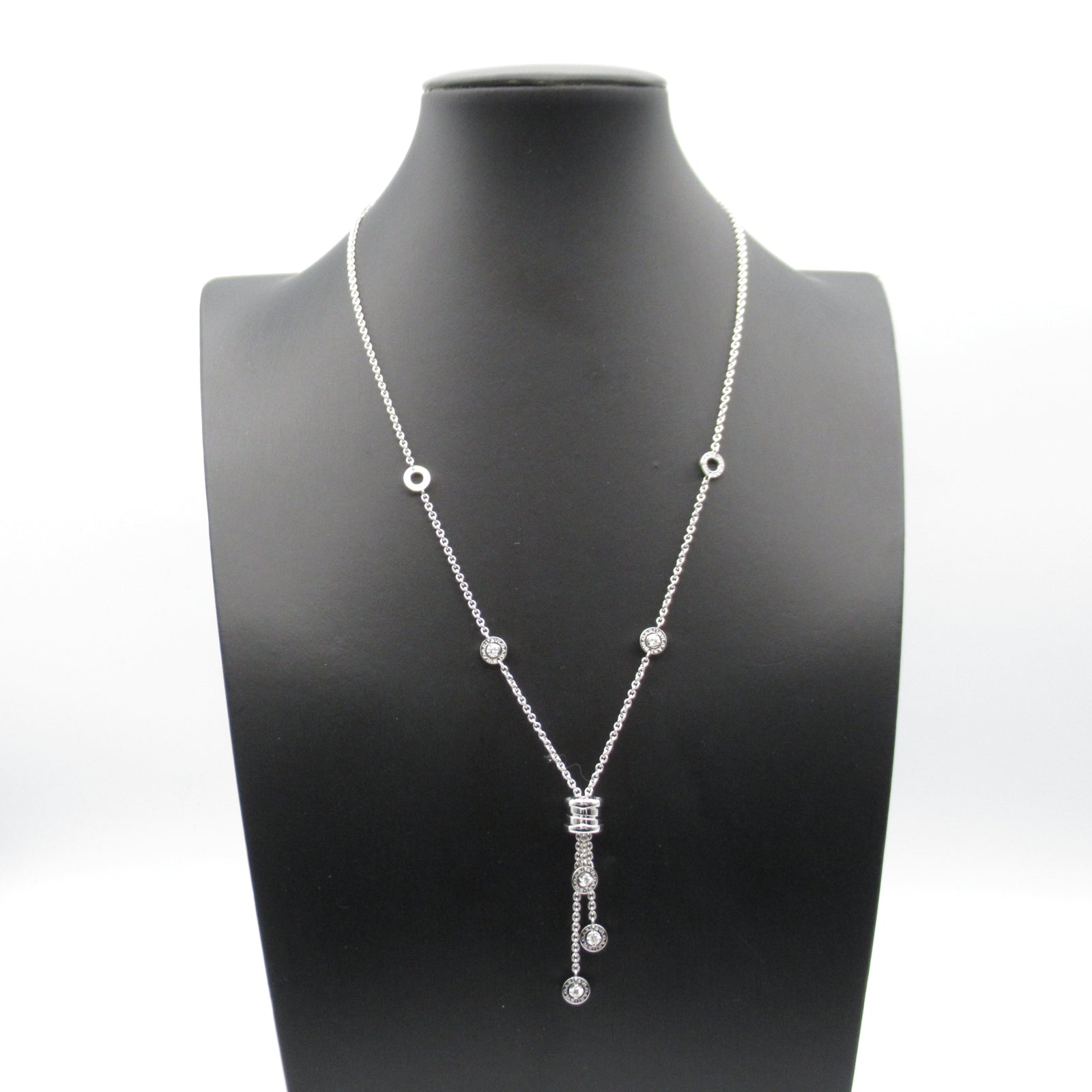 B-zero1 エレメント ネックレス ダイヤ ネックレス K18WG（ホワイトゴールド） ダイヤモンド クリア ブルガリ アクセサリー BVLGARI