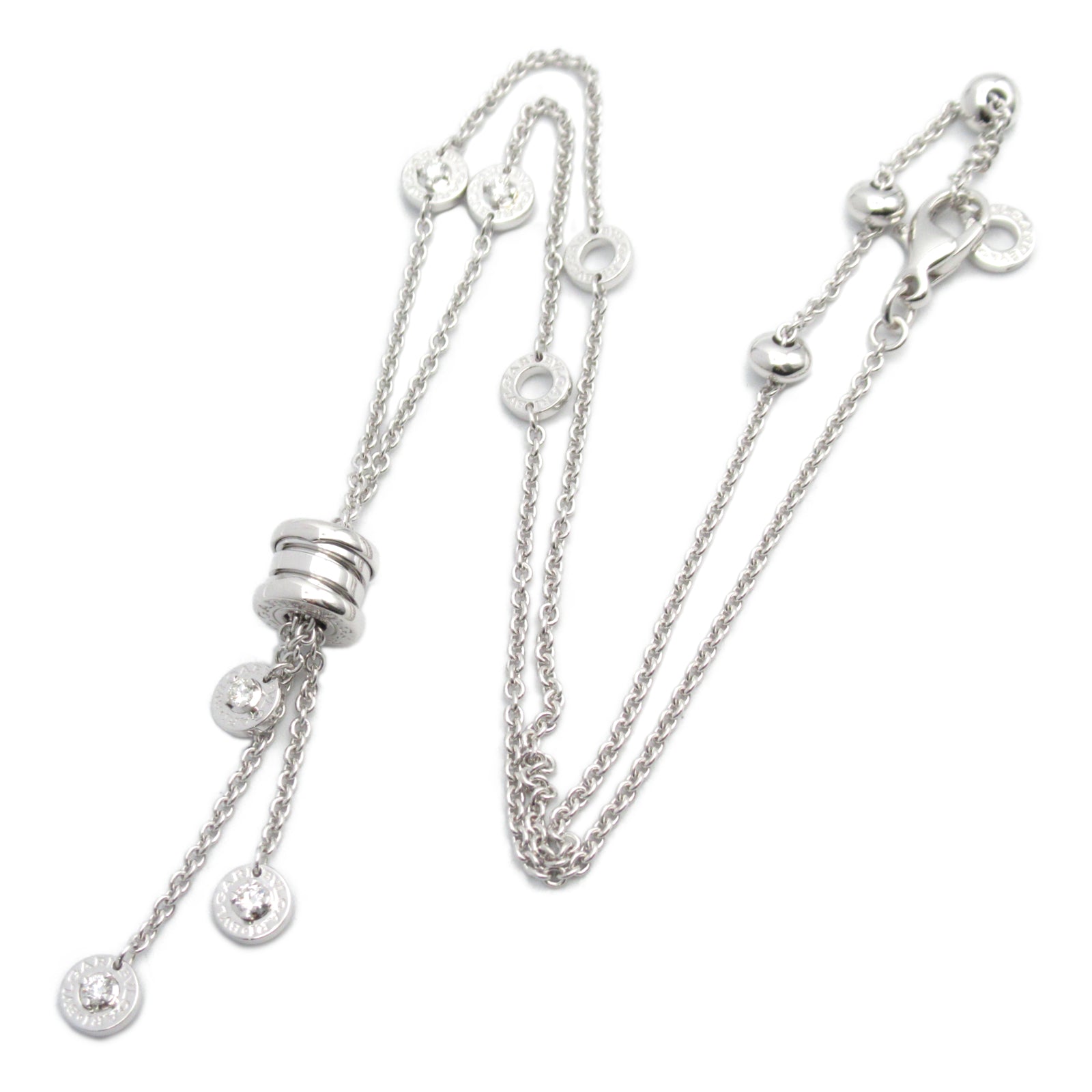 B-zero1 エレメント ネックレス ダイヤ ネックレス K18WG（ホワイトゴールド） ダイヤモンド クリア ブルガリ アクセサリー BVLGARI