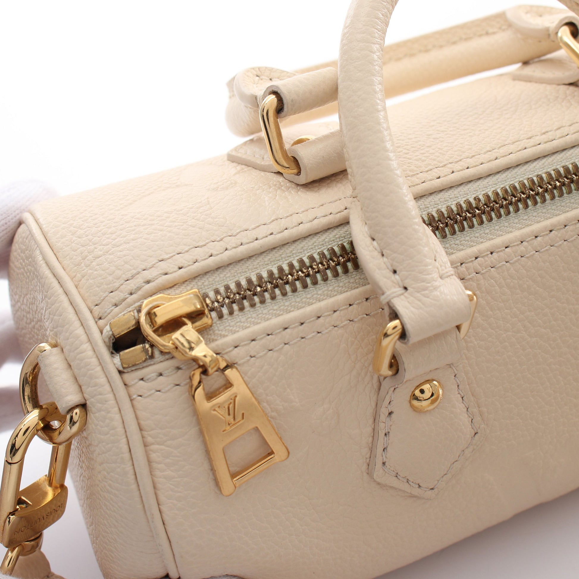 パピヨンBB モノグラムアンプラント クレーム ハンドバッグ レザー アイボリー 2WAY ルイヴィトン バッグ LOUIS VUITTON