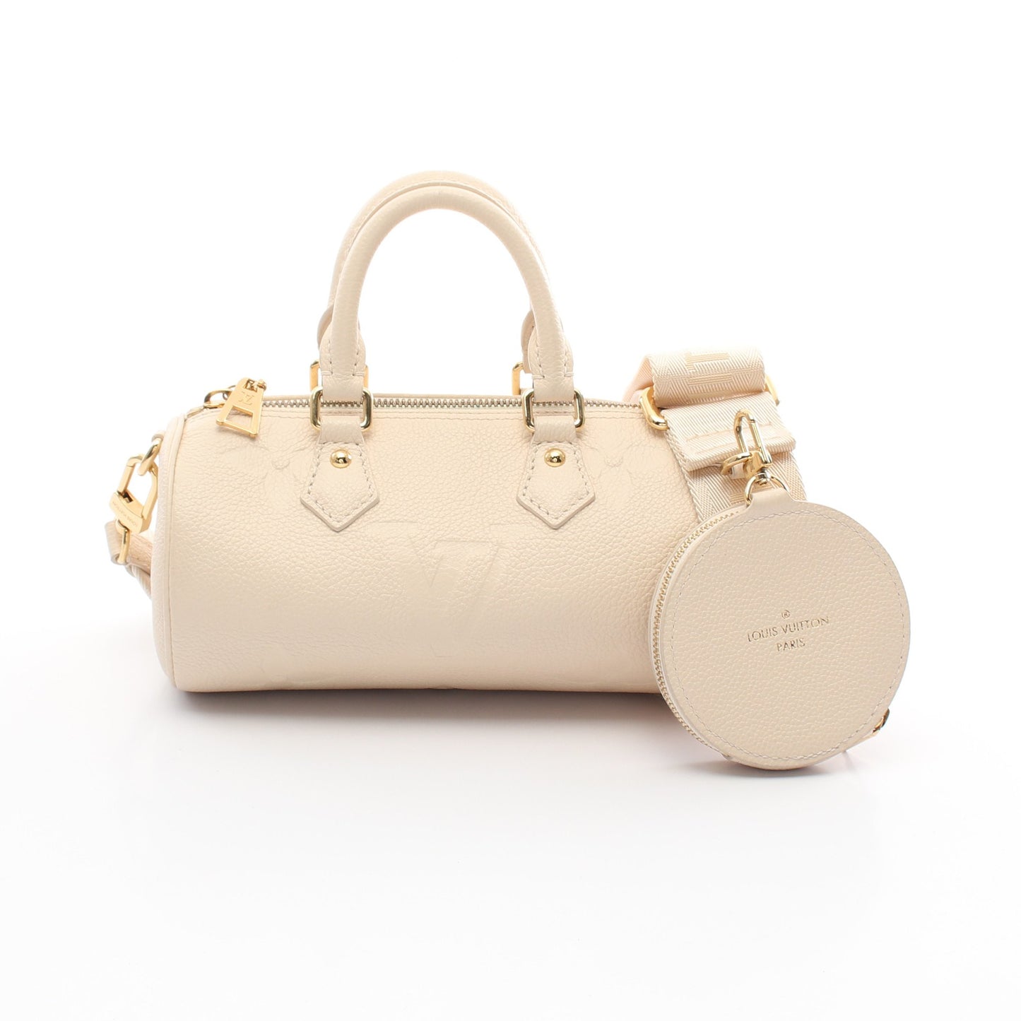 パピヨンBB モノグラムアンプラント クレーム ハンドバッグ レザー アイボリー 2WAY ルイヴィトン バッグ LOUIS VUITTON