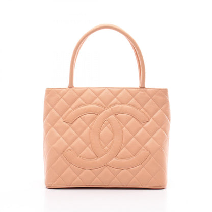 復刻トート ハンドバッグ トートバッグ キャビアスキン ピンクベージュ ゴールド金具 シャネル バッグ CHANEL