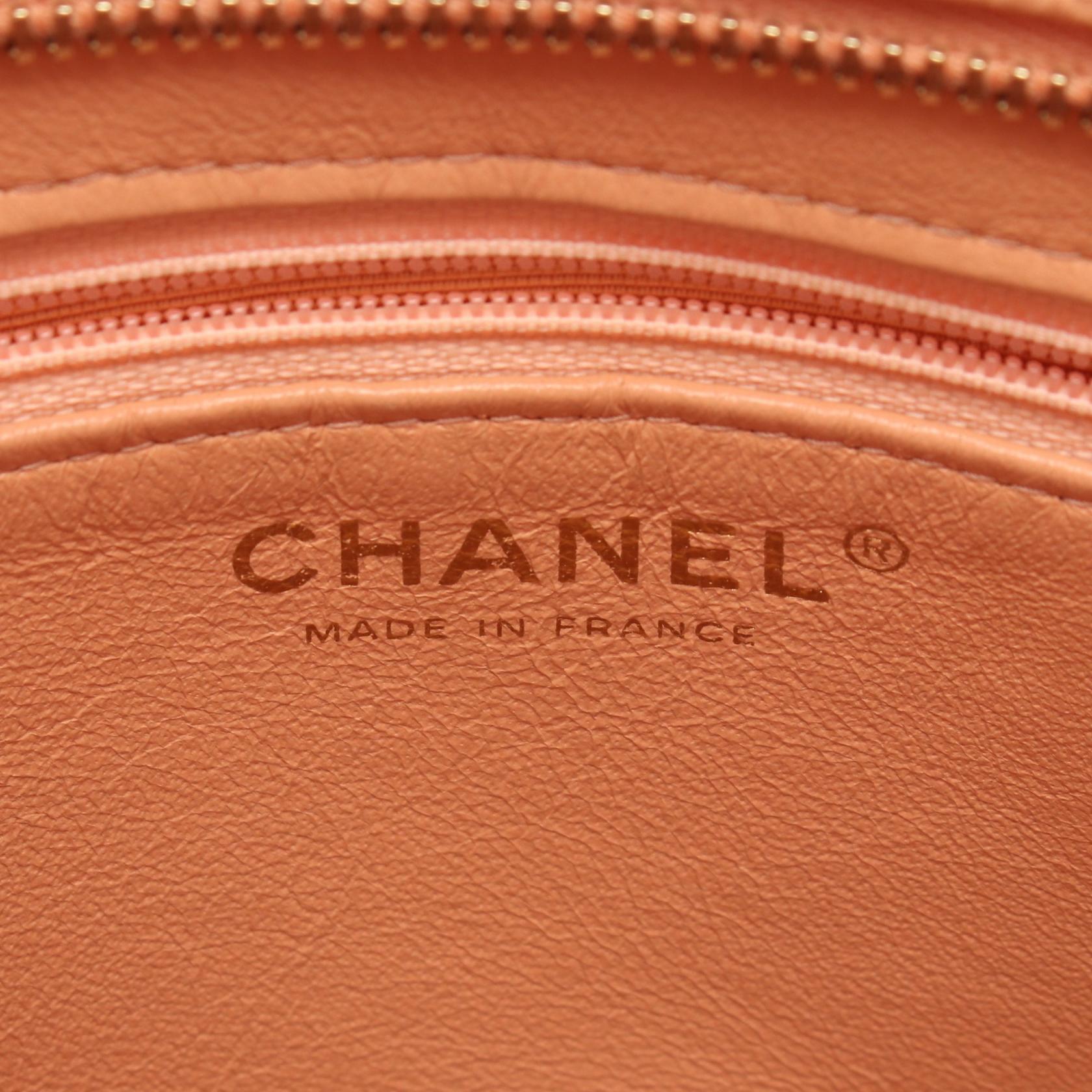 復刻トート ハンドバッグ トートバッグ キャビアスキン ピンクベージュ ゴールド金具 シャネル バッグ CHANEL