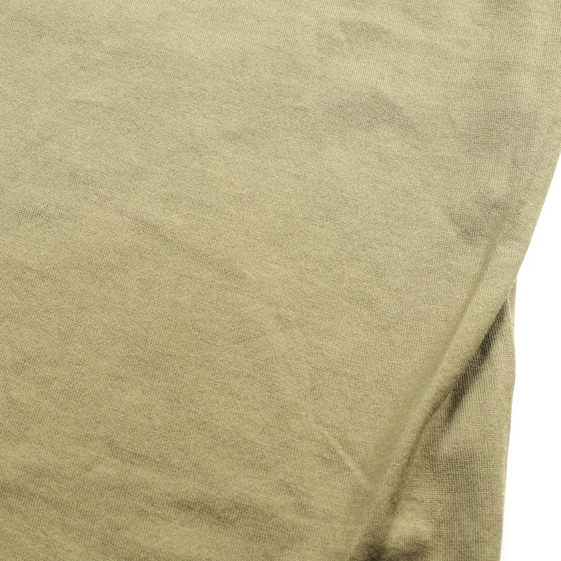 Tシャツ ロゴ刺繍 コットン カーキグリーン エルメス トップス HERMES