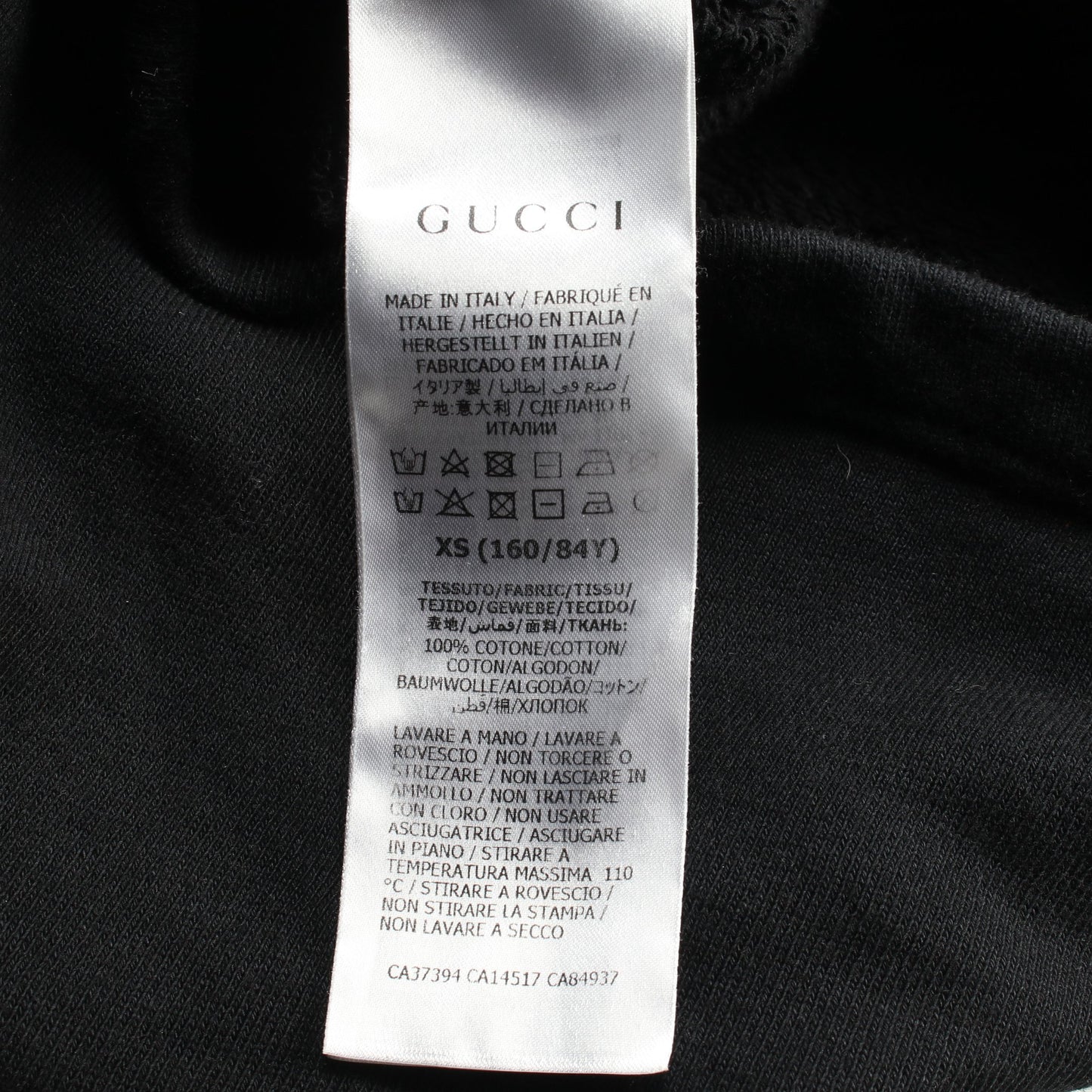 original ワンピース コットン ブラック フード付き グッチ ワンピース GUCCI
